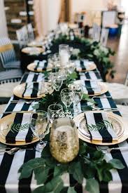 Black And White Striped Tablecloth Uk Modern Black And White Wedding With Emerald Wedding Tablecloths Striped Napkin Striped Wedding