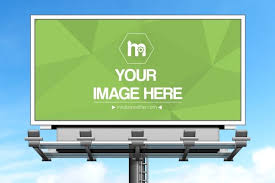 Mockup Template With A 3d Large Billboard On A Sky Background Upload Your Own Image And Display Your Outdoor Advertising Idea Mockup Template Billboard Mockup
