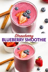 A Simple Healthy Strawberry Blueberry Smoothie Made With Almond Milk An In 2020 Smoothie Recipes Strawberry Smoothie Recipes With Yogurt Strawberry Blueberry Smoothie
