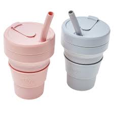 Stojo 2 Pack 16 Oz Collapsible And Reusable Cup With Straw 9799513 Hsn
