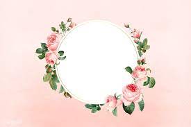 download premium vector of floral round frame on a paper background vector floral round frame floral logo design roses frame