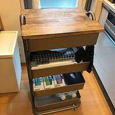 コストコ キッチンワゴン 生活感丸出し 建売住宅 diy などのインテリア実例 2019 09 15 06 49 48 roomclip ルームクリップ インテリア インテリア 実例 キッチンワゴン