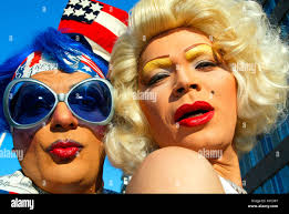 Travestito sfilata di Carnevale, Rio de Janeiro in Brasile Foto stock