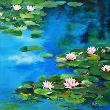 Learn how to paint white water lilies. Catherine Mccargar Waterlilies Water Lilies Painting Small Canvas Art Lotus Painting
