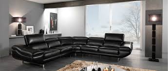 Modern sectional sofas made of quality leather, bonded leather and fabric. Contemporary Living Room With Black Leather Sofa Novocom Top