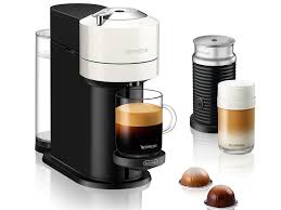 Several of their coffee makers use nescafe and nespresso or similar pods for single serve drinks to make coffee quickly. Nespresso Vertuo Next With Aeroccino White Env120waeca De Longhi Ca