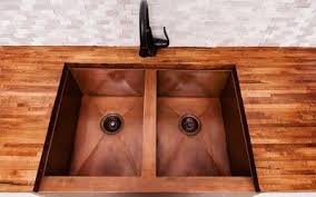 Metal sinks (like stainless steel or copper) can also be extremely durable depending on the. Pros Cons Of Copper Farmhouse Sinks Coppersmith In 2020 Copper Farmhouse Sinks Farmhouse Copper Copper Sink