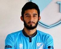 Mathias villasanti (paraguay) right footed shot from a difficult angle on the right is saved in the bottom right corner. Player Mathias Villasanti