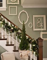 Possible Idea For My Stairs The Walls Are Bare Christmas Staircase Christmas Stairs Frames On Wall