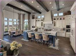 46 Stunning Farmhouse Decorating Open Kitchen To Living Area Craft And Home Ideas Dream House Ideas Kitchens Open Floor Plan Kitchen Open Concept Kitchen Living Room Layout