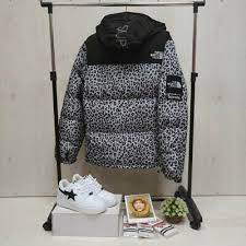 Supreme x north face duck camo jacket. Supreme North Face Leopard Nuptse Jacket Sz L Tnf Puffer Vnds Ebay