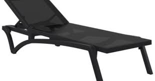 Pacific Stacking Sling Chaise Lounge Black Black Isp089 Bla Bla Sling Chaise Sun Lounger Pool Chaise Lounge