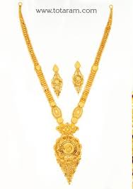 While i am not crazy about any type of. 22k Gold Long Necklace Earrings Set Totaram Jewelers Buy Indian Gold Jewelry 18k D Gold Jewelry Stores Gold Necklace Designs Gold Jewelry Simple Necklace