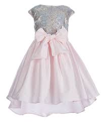 Pippa And Julie Little Girls 46x Metallic Sequin Bodice Fitandflare Dress Dillards Beautiful Frocks Frocks For Girls Stylish Party Dresses