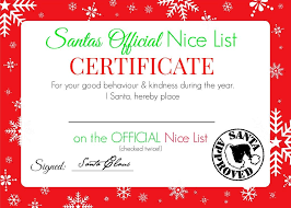Santa Nice List Certificate Christmas Nice List Nice List Certificate Christmas Eve Box For Kids