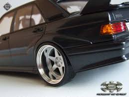 Miniature Mercedes 190 Evo 2 5 16 Evolution 2 Jantes Bords Larges Autoart 1 18 Tuningcar Es360