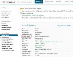 How Can I Check The Current Firmware Version Of Your Sonicwall Sonicwall