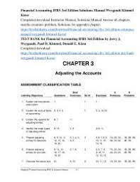 17 full pdfs related to this paper. Solution Manual Financial Accounting 3rd Edition Chapter 1 Docsity