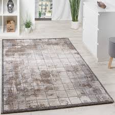 Weiß, beige, grau, braun u.v.m. Teppich Wohnzimmer Stein Optik 3 D Effekt Teppichcenter24