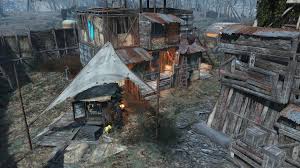 Idea For A Small Scale Low Impact Decoration For Shops A Raider Tent With A Crate And Anoth Fallout Settlement Fallout 4 Settlement Ideas Fallout New Vegas