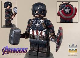 Custom Lego Captain America Avengers Endgame America Avengers Captain Custom Endgame Lego Lego Custom Minifigures Custom Lego Lego Marvel