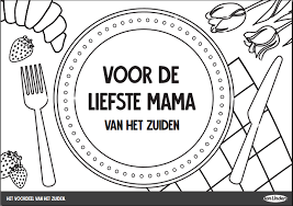 Moederdag cadeau, kind tekening, handschrift. Verras Mama Met Moederdag Proef Het Zuiden