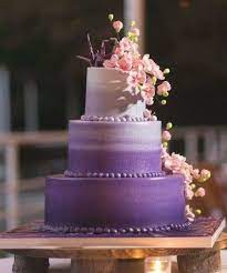 Ombre Shades Of Purple Wedding Cake Purple Wedding Cakes Purple Wedding Cake Wedding Cake Purple Flowers