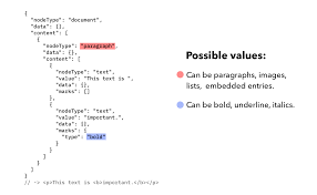If you refer to a particular thing or person as a type of something more general, you are considering that thing or person as an example of that more. Rich Text Contentful