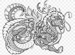 Learn how to draw with simple worksheets, line art and drawings. Dragons Coloring Book Colouring Pages Chinese Dragon Png 1725x1281px Coloring Book Adult Artwork Black And White