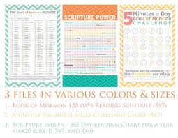 Book Of Mormon Reading Charts By Date Instant Download