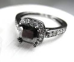 Custom Engagement Ring And Wedding Bands Custommade Com Black Diamond Ring Engagement Black Wedding Rings Black Engagement Ring