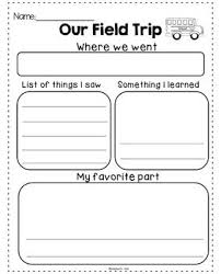 Field Trip Reflection Freebie One With Lines One Without School Field Trip Preschool Field Trip Field Trip