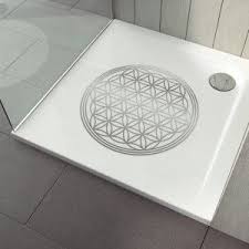 Anti Rutsch Aufkleber Dusche Blume Des Lebens Silber Look Blume Des Lebens Dusche Aufkleber