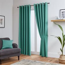 Our range of thermal blackout curtains are the perfect companion for a great night's sleep. Thermal Blackout Ready Made Eyelet Curtains Teal Thermal Blackout Curtains Direct 2 U