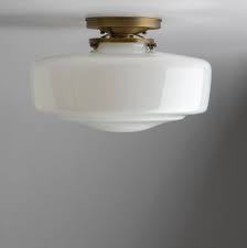 Large White Milk Glass Schoolhouse Style Glass Shade Flush Etsy White Milk Glass Milk Glass Glass Shades
