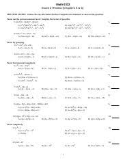 I measured self construal level with a scale, which has two levels: 0312 Exam 2 Review Ch 5 6 Math 0312 Exam 2 Review Chapters 5 6 Multiplechoice Simplifythefactors Ifpossible 1 48x7 Y9 24x2 Y7 60x4 Y2 1 A X2 Course Hero