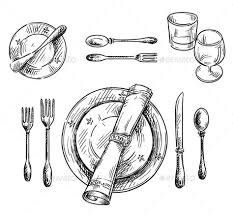 Table Setting With Images Table Sketch Table Settings Table Setting Decor