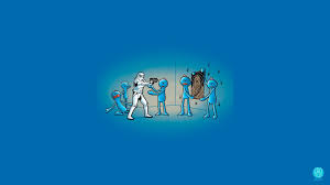 Stormtrooper Chewbacca Mr Meeseeks Star Wars Humor Blue Rick And Morty Meeseeks Wallpapers Hd Desktop And Mobile Backgrounds