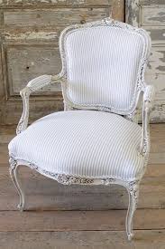 French Arm Chair In Ticking French Arm Chair Upholstered Chairs Antique Chairs