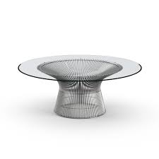 The muted brass is a. Platner Coffee Table Knoll