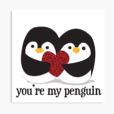 Contact love penguin on messenger. You Re My Penguin Metal Print By Designs111 Redbubble