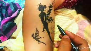 Fairy Tattoo Drawing L How To Draw Fairy Step By Step - Youtube