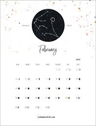 moon phases february 2018 calendar in 2019 moon phase