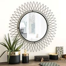 Miroir Soleil En Metal Noir D66 Maisons Du Monde Miroir Deco Miroir En Forme De Soleil Miroir Soleil