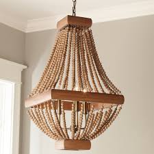 Classic Wood Bead Chandelier Shades Of Light