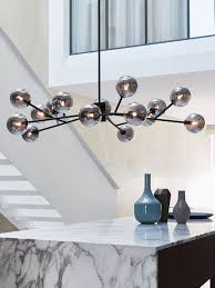 Orion 15 Light Pendant In Black Smoke Kitchen Lighting Design Pendant Lighting Dining Table Lighting