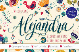 Las letras cursivas para tatuajes quedan muy bien acompañadas con otro elemento que complementa el diseño. Alejandra 36547 Script Font Bundles Nombres En Letra Cursiva Tipos De Letras Letras Para Tatuajes