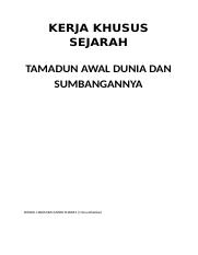 We did not find results for: Folio Sejarah Amirul Siap Docx Kerja Khusus Sejarah Tamadun Awal Dunia Dan Sumbangannya Amirul Hakim Bin Mohd Shariff 1 Ibnu Khaldun Penghargaan Kami Course Hero