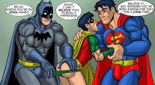 Benefits of a sidekick… [Batman, Superman, Robin] (IcemanBlue) : rrule34gay