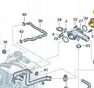 KRÓCIEC UKŁADU CHŁODZENIA 1.9 TDI 038121144A ORYGINAŁ